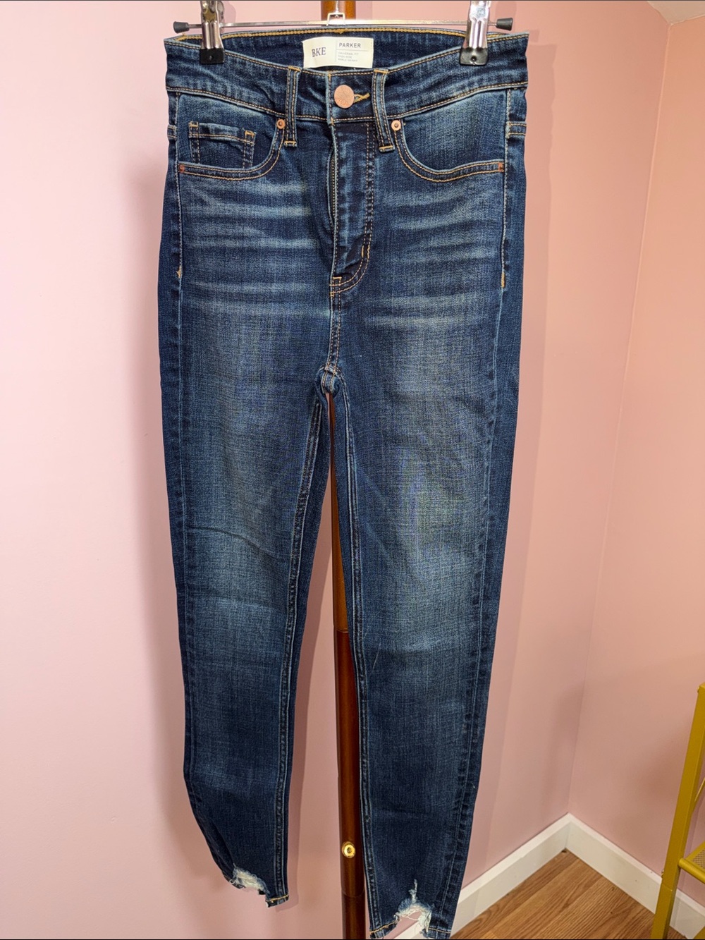 BKE Parker Skinny Jeans in Dark Blue Wash